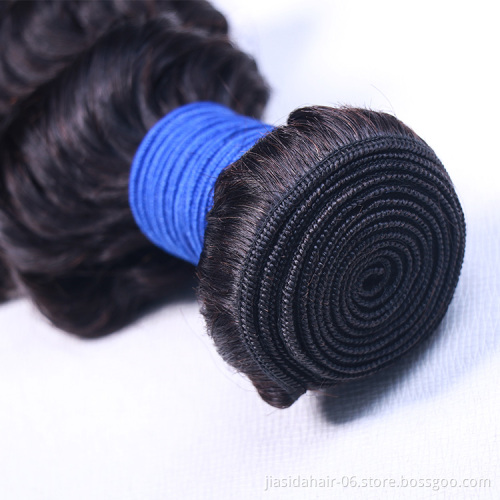 Free Sample Hair Bundles Raw Virgin Remy Hair Human Hair Weave Bundle Wholesale Double Drawn Deep Wave